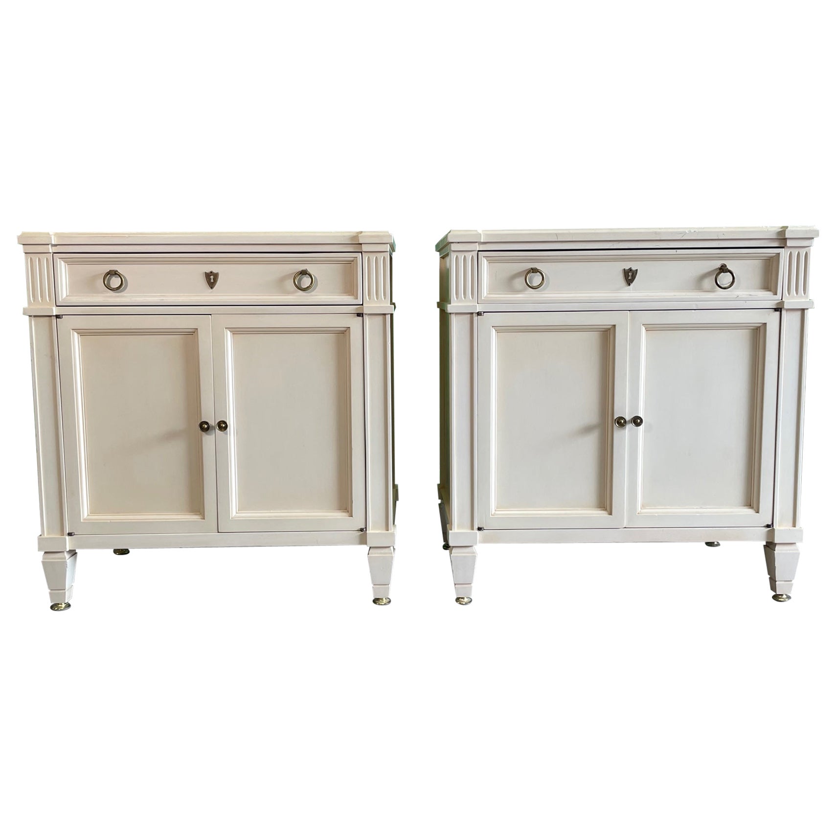 Neoclassical Style End Tables, a Pair