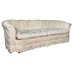 Vintage Curved Roll Arm Dorothy Draper Style Sofa