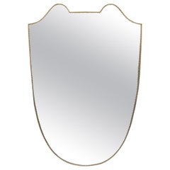 Mid-Century Italian Shield Shape Mirror