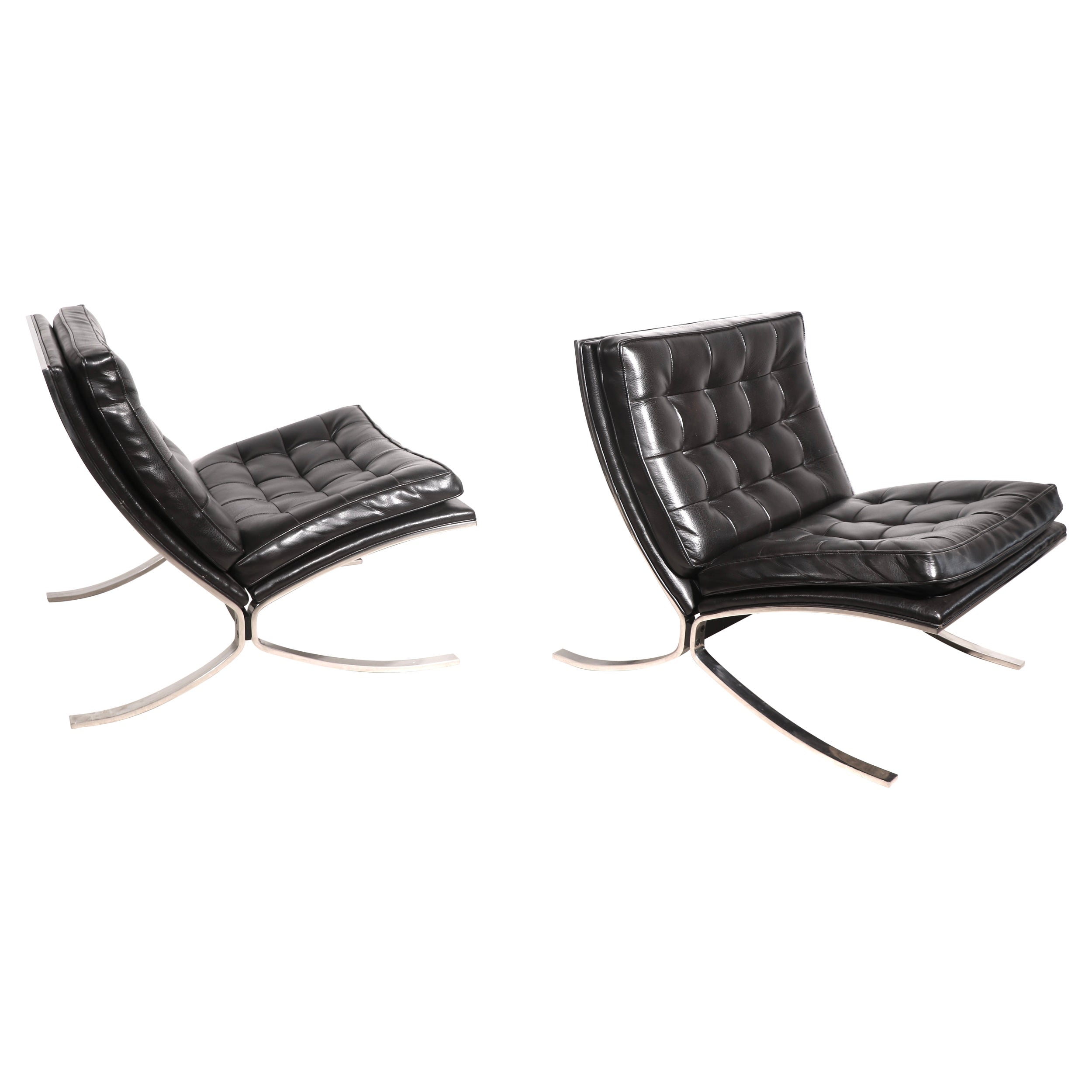 Pr. Barcelona Style Chairs by Kipp Stewart for Drexel  For Sale