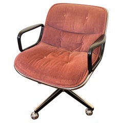 Classic Executive Chair Designed by Charles Pollock for Knoll in Pink