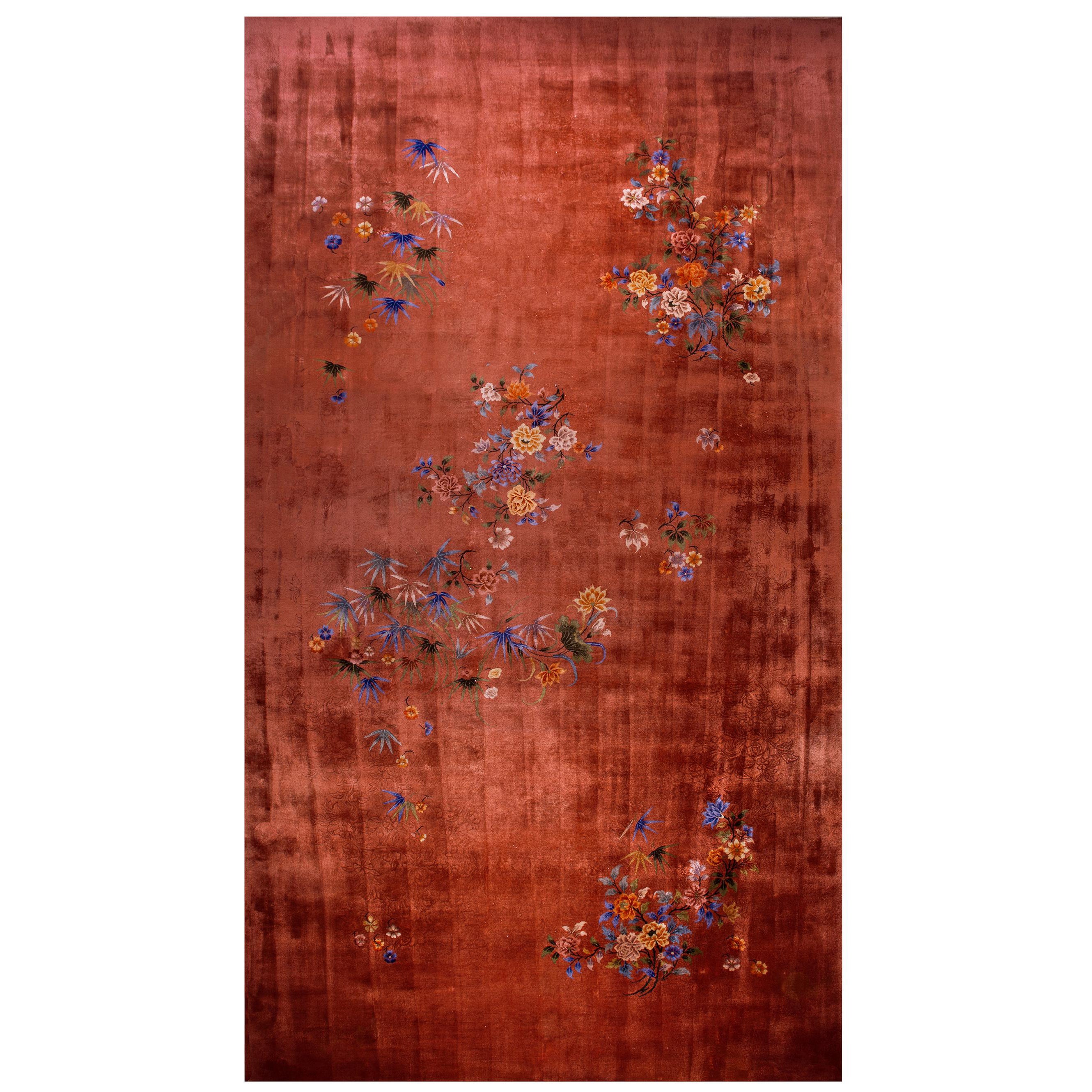 1930s Chinese Art Deco Carpet ( 11'9" x21'6"    358cm x 655cm ) For Sale