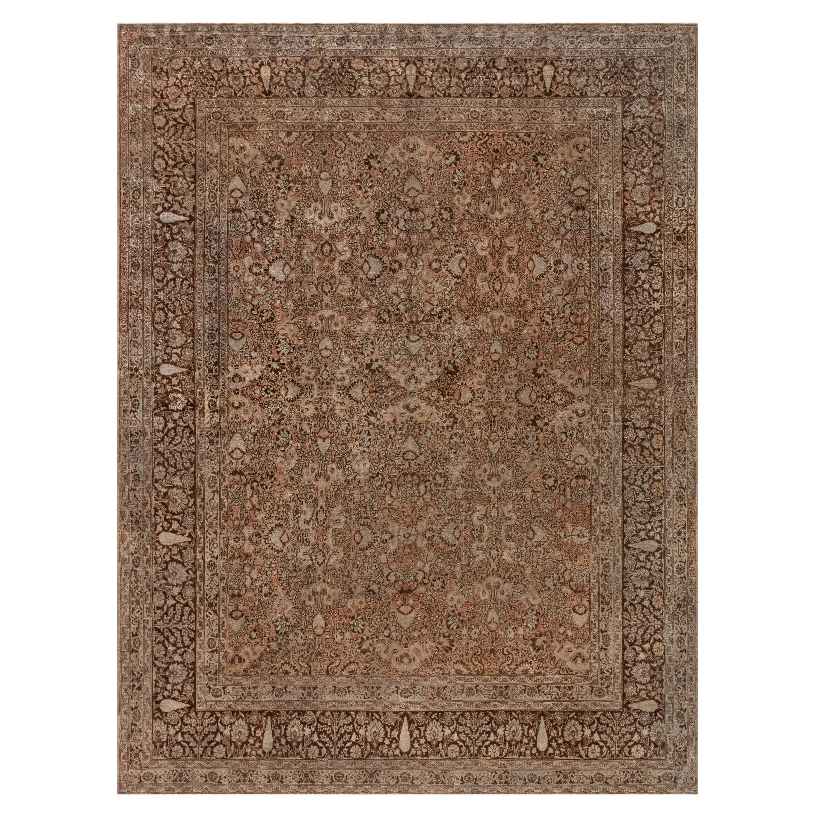 Antique Persian Tabriz Rug For Sale