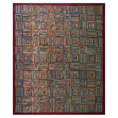 Mid 20th Century American Hooked Rug ( 7' 6'' x 9' 2''  - 228 x 279 cm )