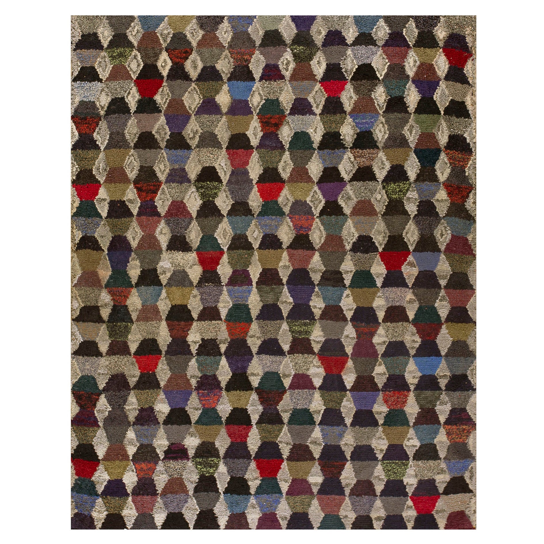 Amerikanischer Kapuzenteppich mit Kapuze aus dem frhen 20. Jahrhundert ( 4''2'''' x 5''4'''' - 127 x 162 cm)