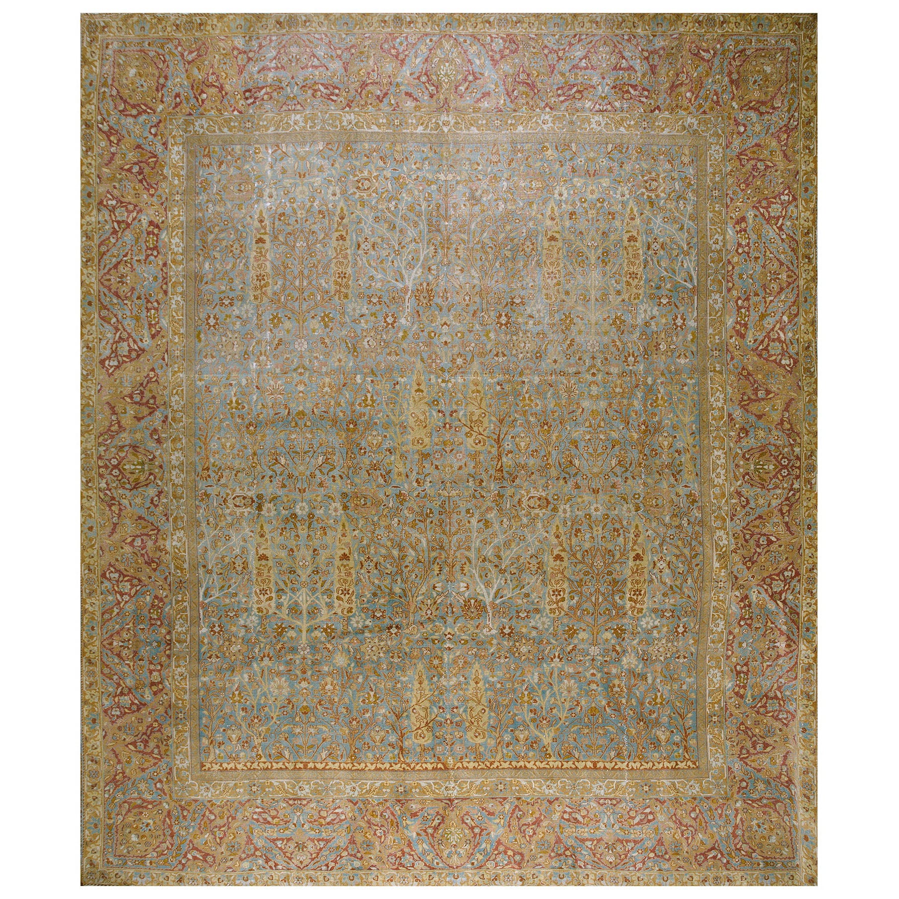 Early 20th Century Indian Lahore Carpet ( 15' x 17' - 457 x 518 cm ) For Sale