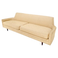 Vintage Mid-Century Modern Gondola Style Sofa Pearsall Attributed Oatmeal Upholstery
