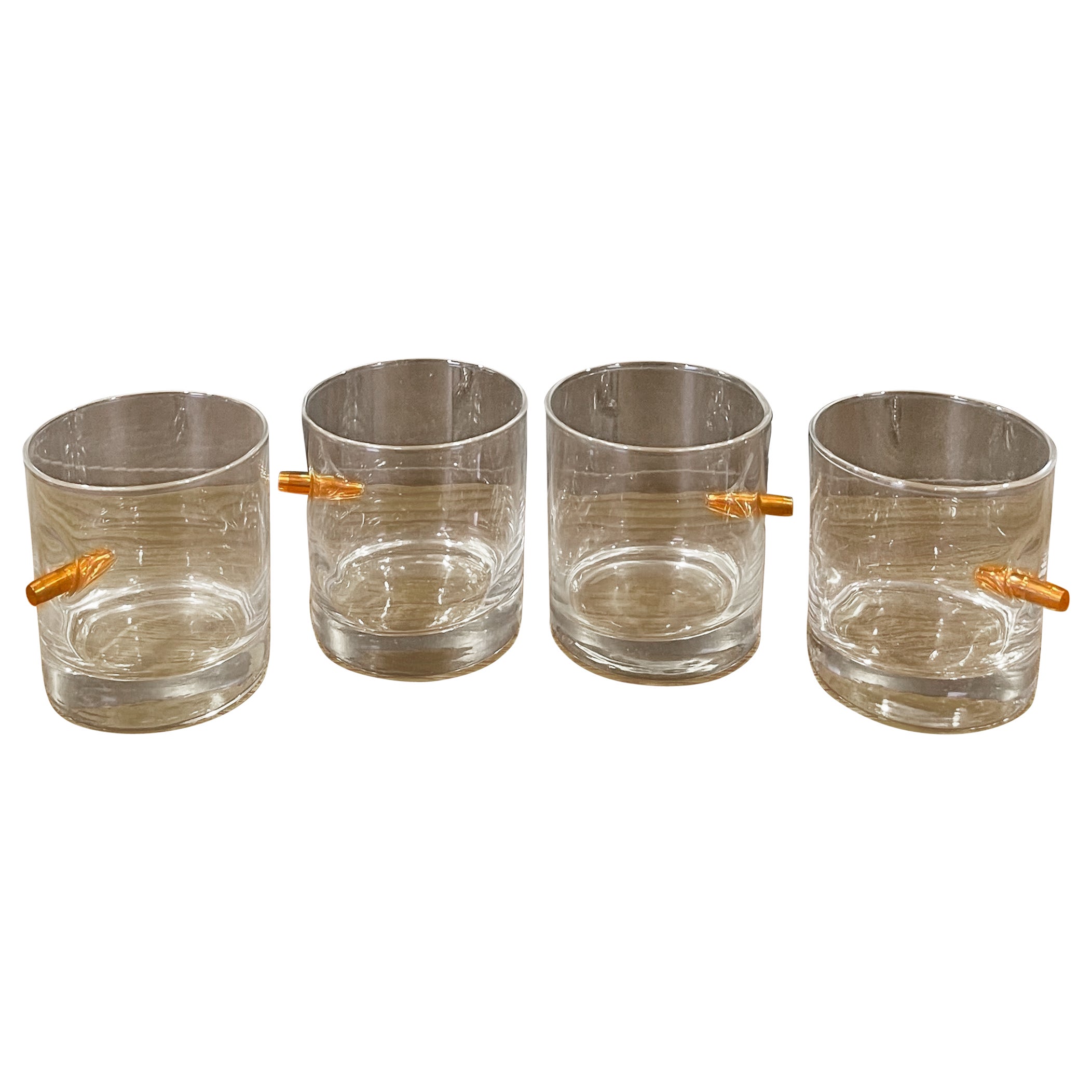 Set of Four "Exploding Bullet" Cocktail Glasses 