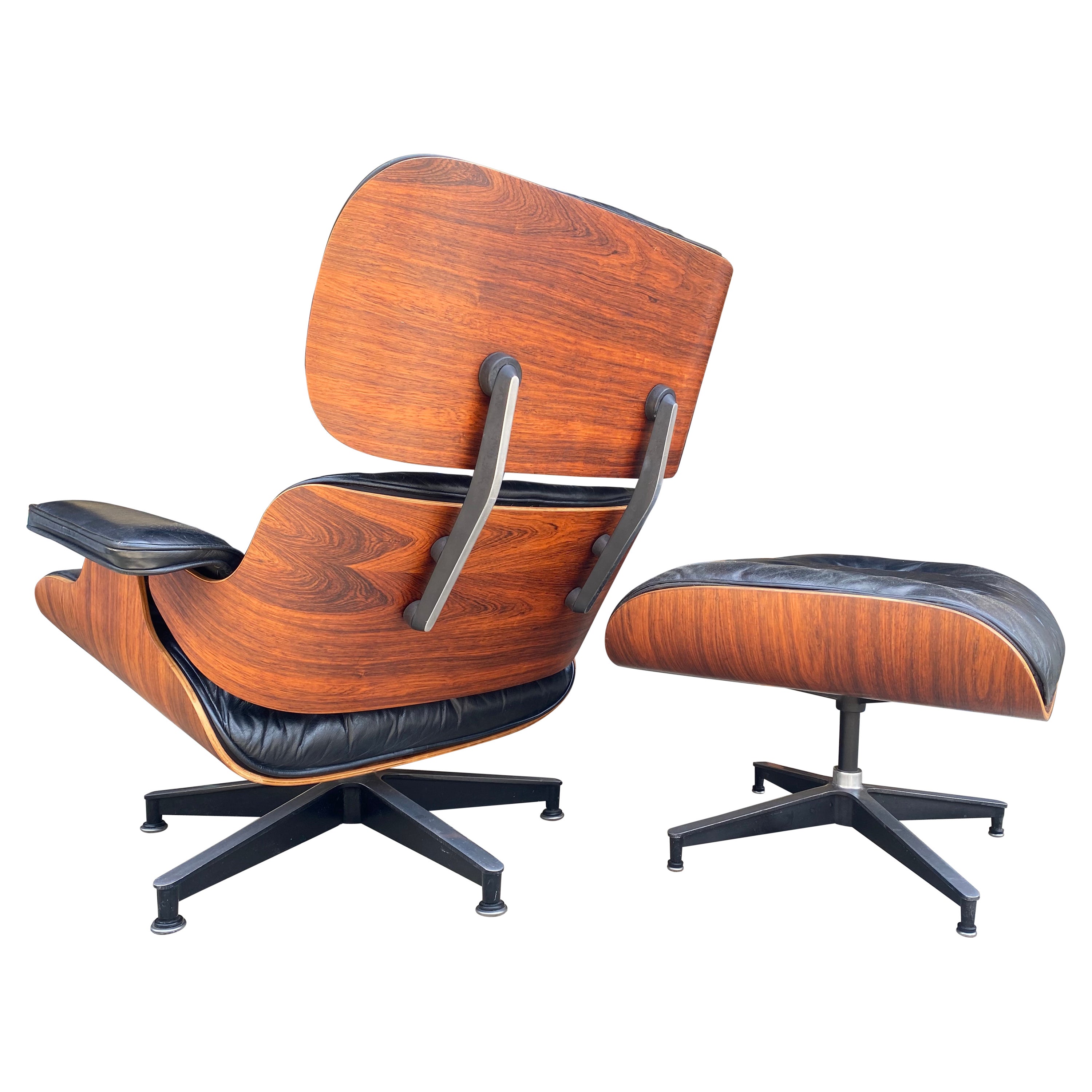 Iconic Eames Style Lounge Chair and Ottoman at 1stDibs