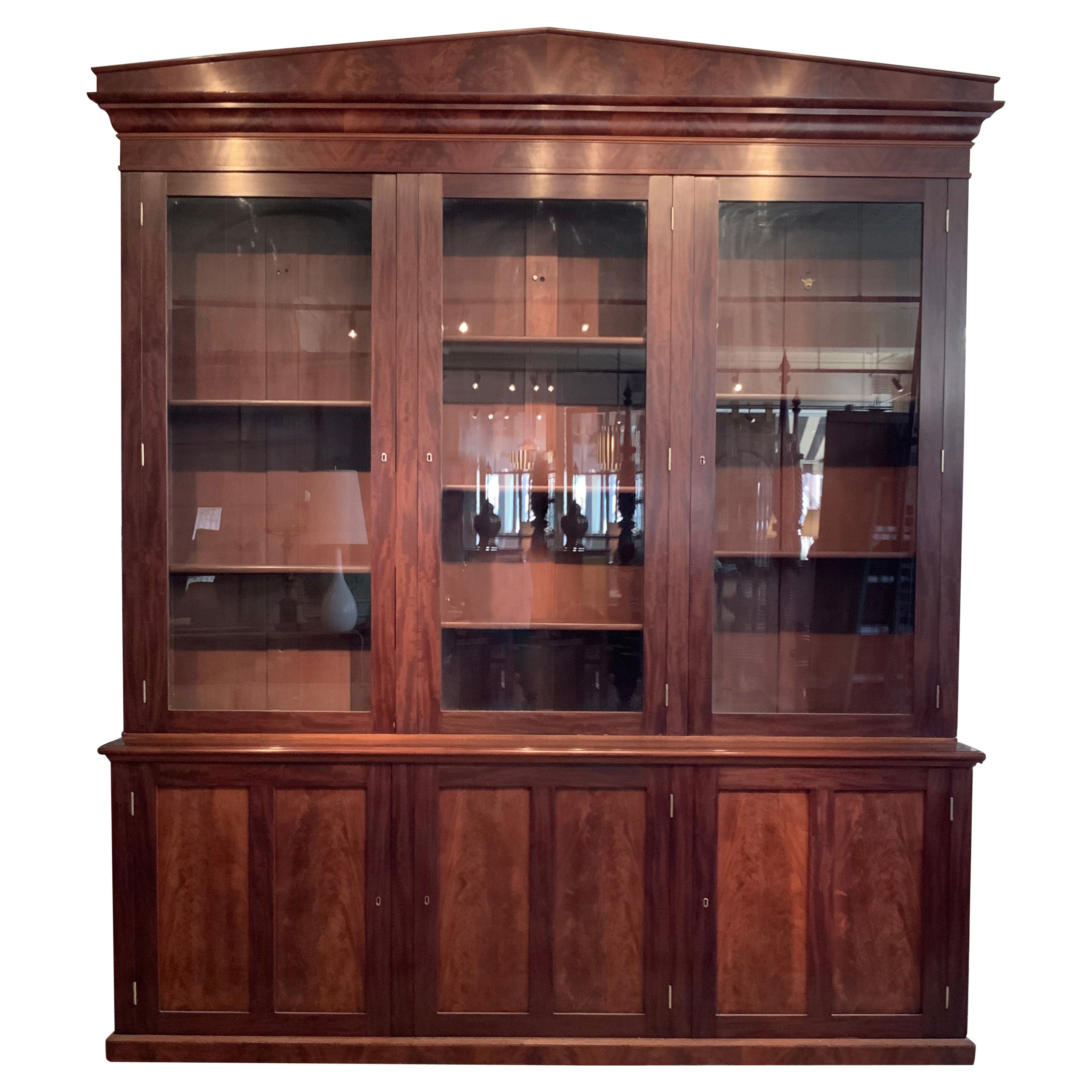 19th Century Classical Bookcase Cabinet from a Harvard Library