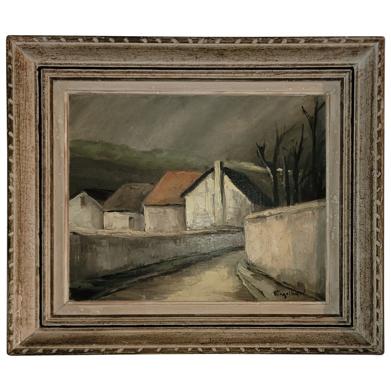 Framed Oil Painting, Signed Engalhard  For Sale