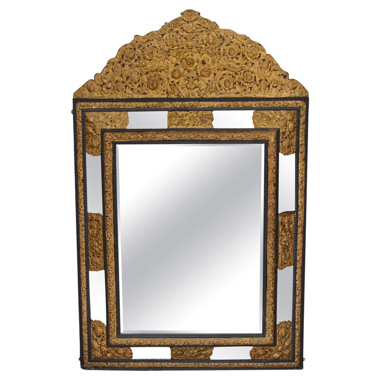 Antique French Cushion Mirror Metal Mounts, Circa 1880 For Sale at 1stDibs