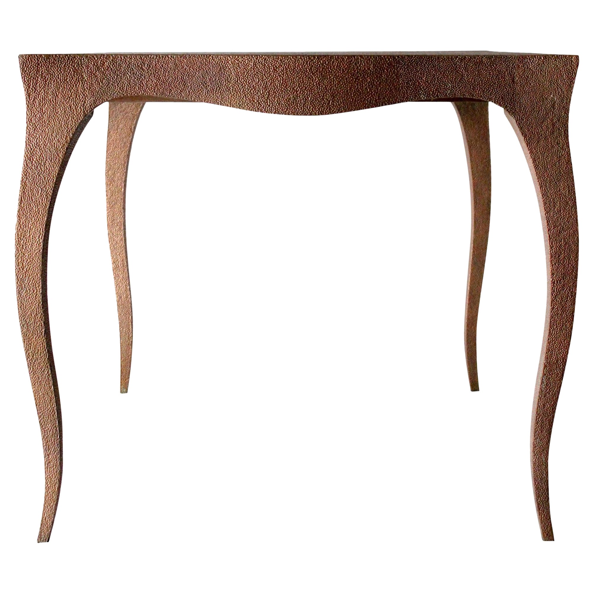 Louise Card Table Metal Clad Over Teakwood Handcrafted in India by Paul Mathieu