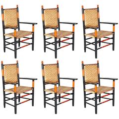 Set of Six Heywood-Wakefield Armchairs