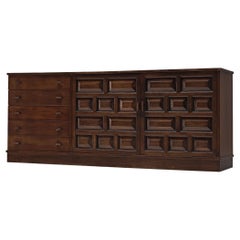 Spanish Sideboard with Drawers in Stained Oak