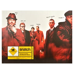 Affiche vintage d'origine du film pour Snatch Crime, Comédie comique de Guy Ritchie et Brad Pitt