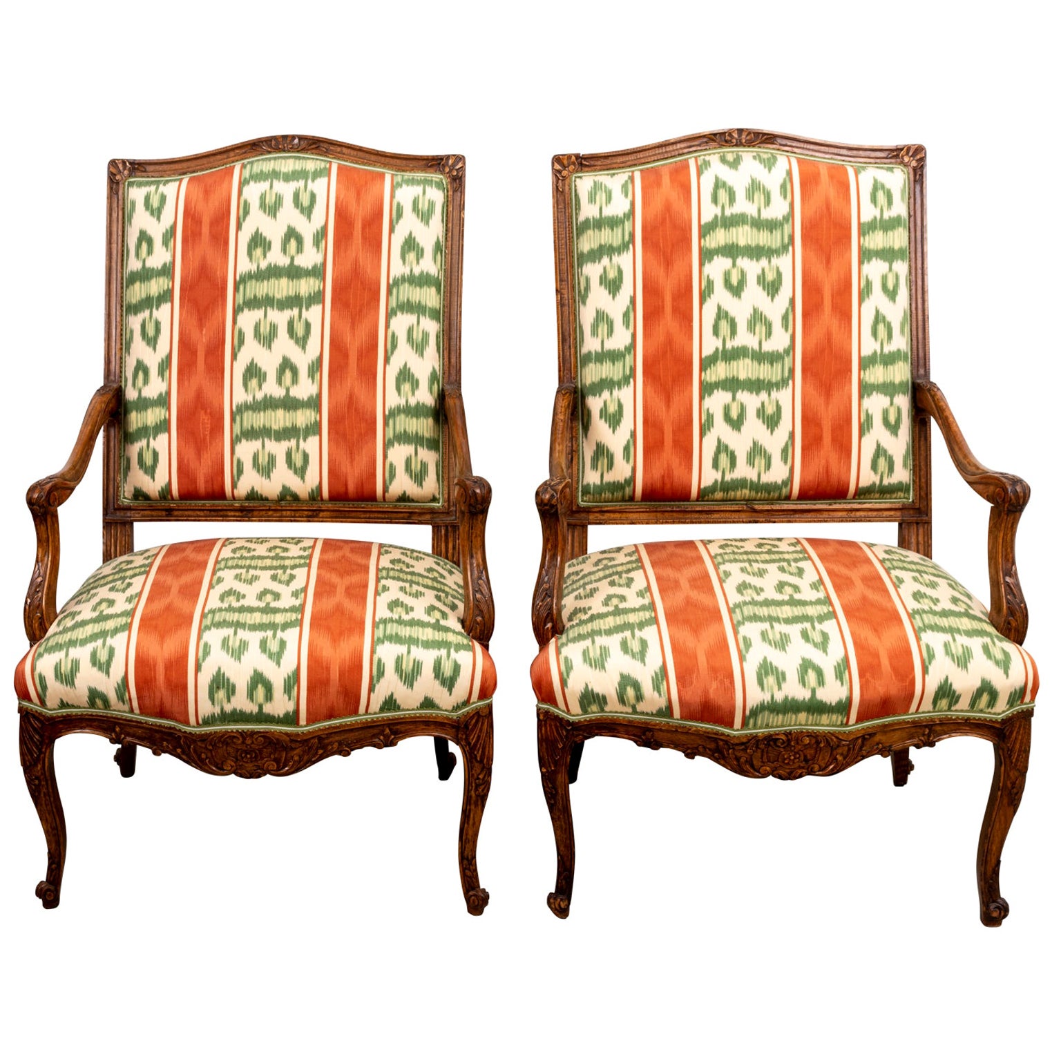 Pair of Italian Open Armchairs For Sale at 1stDibs