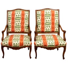Pair of Continental Open Armchairs