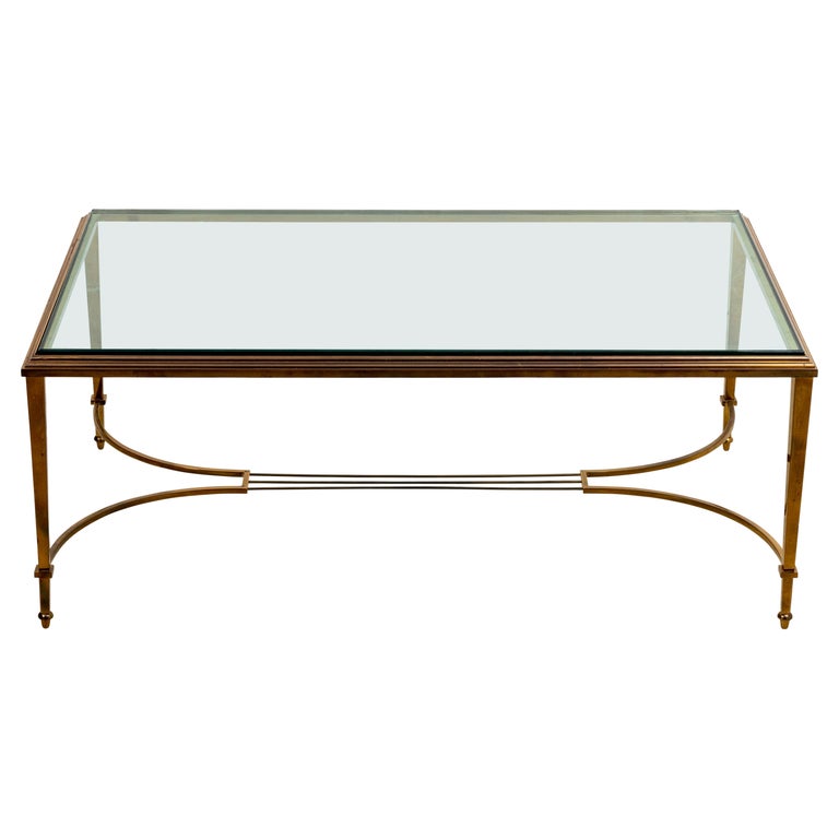 Brass and Glass Coffee Table For Sale at 1stDibs