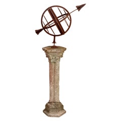 Early 20th Century Iron and Stone Armillary Sphere