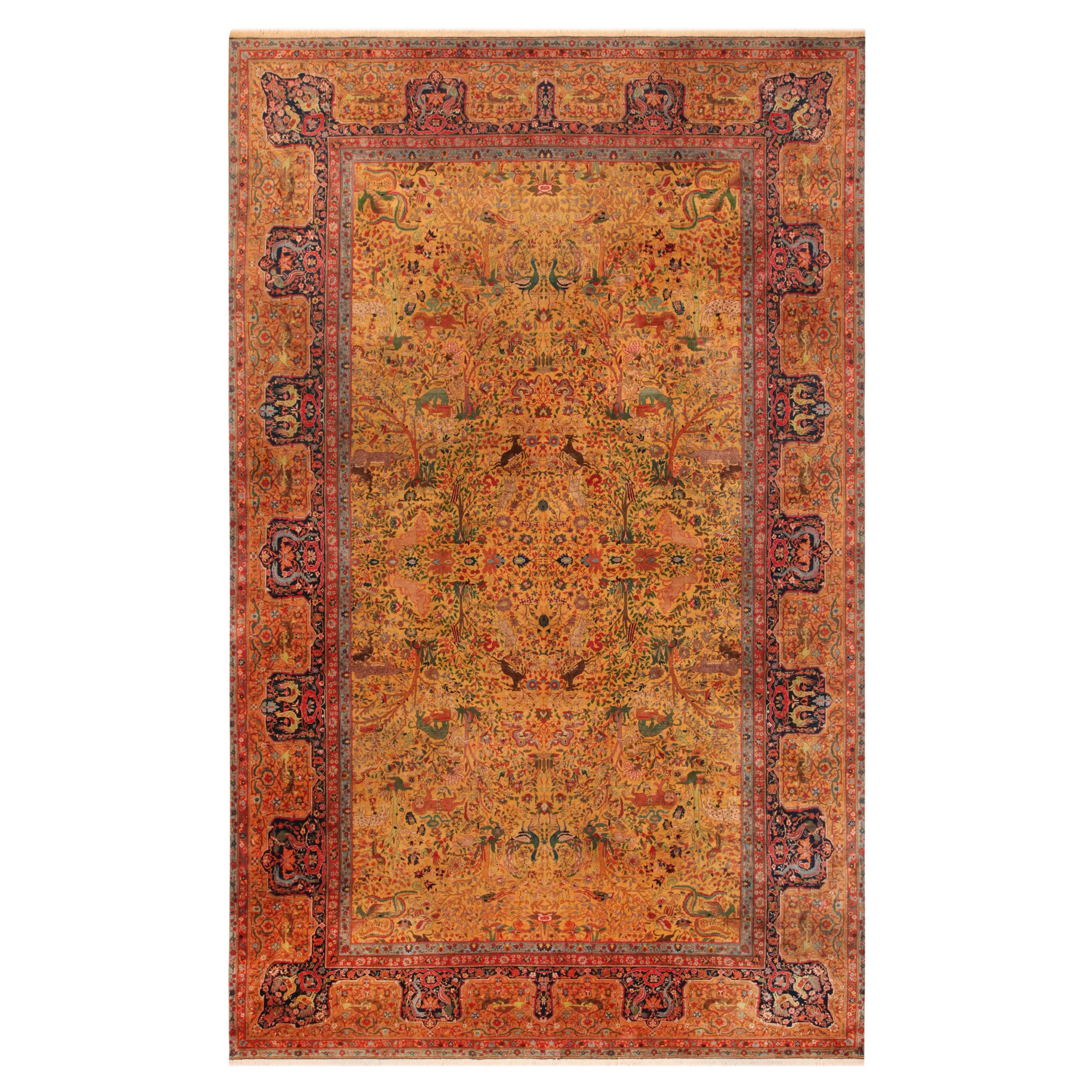 Nazmiyal Collection Antique Indian Agra Rug. Size: 11 ft x 17 ft 8 in