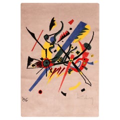 Tapis Art Déco Wassily Kandinsky. 4 pieds 7 po. x 6 pieds 7 po. 