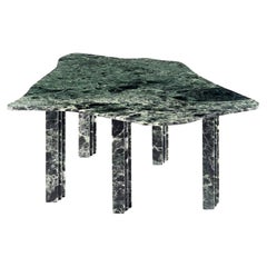 No-Thin Sculptural Green Marble Coffee Table by Lorenzo Bini