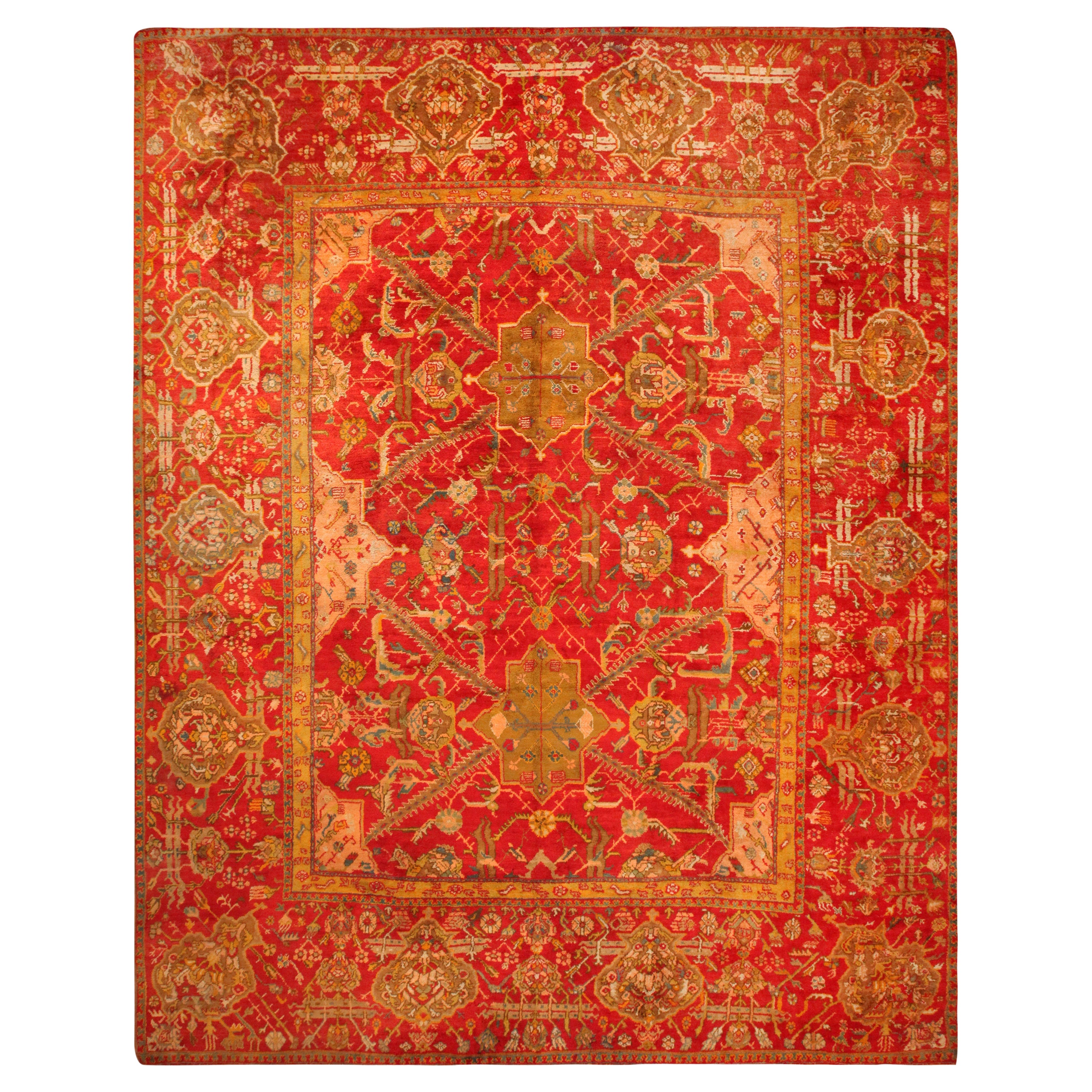Antique Turkish Oushak Rug. Size: 16 ft 4 in x 20 ft For Sale