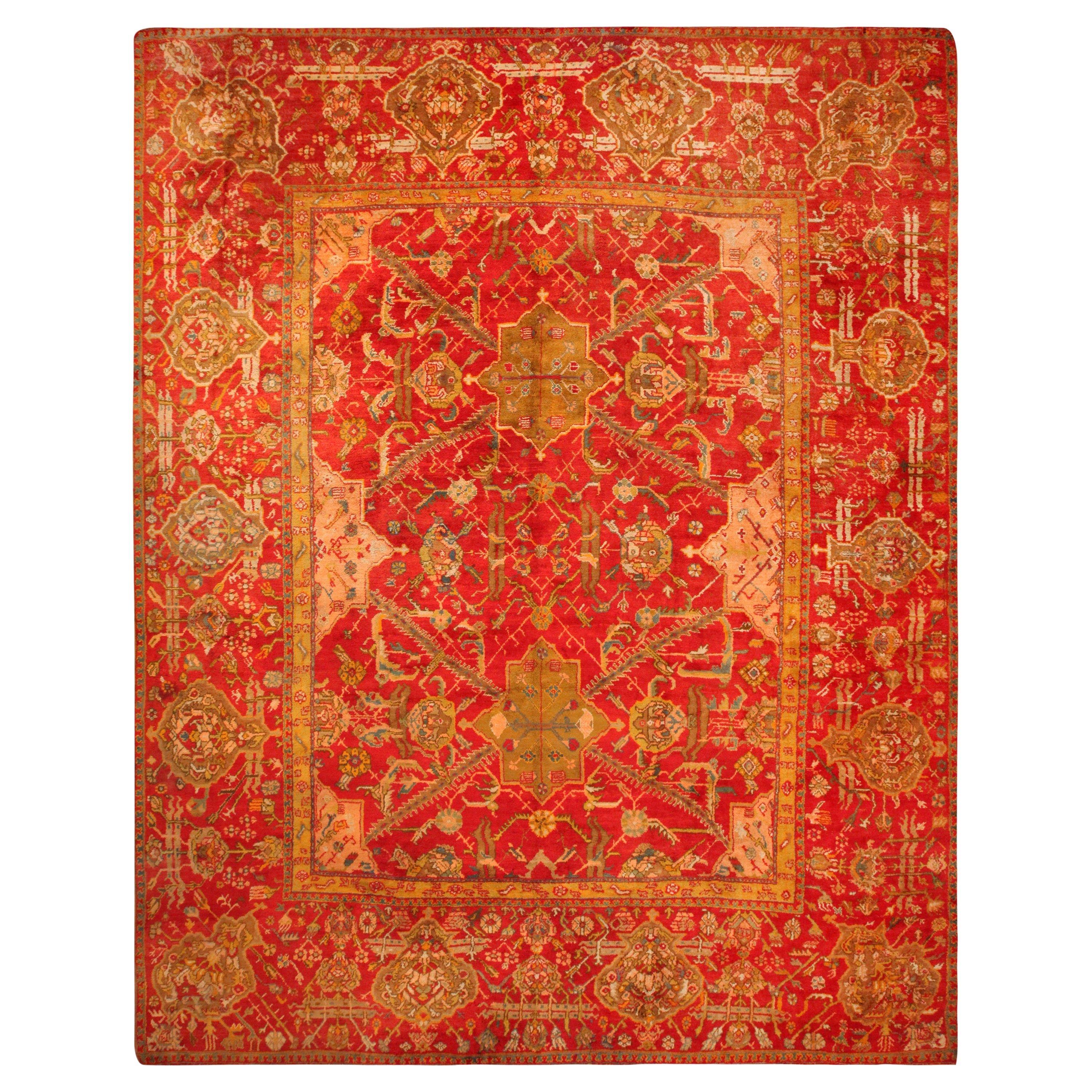 Antique Turkish Oushak Rug. Size: 16 ft 4 in x 20 ft