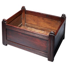 Rare 17th-Century Charles II Oak Log Box, Blanket Box, Low Coffer