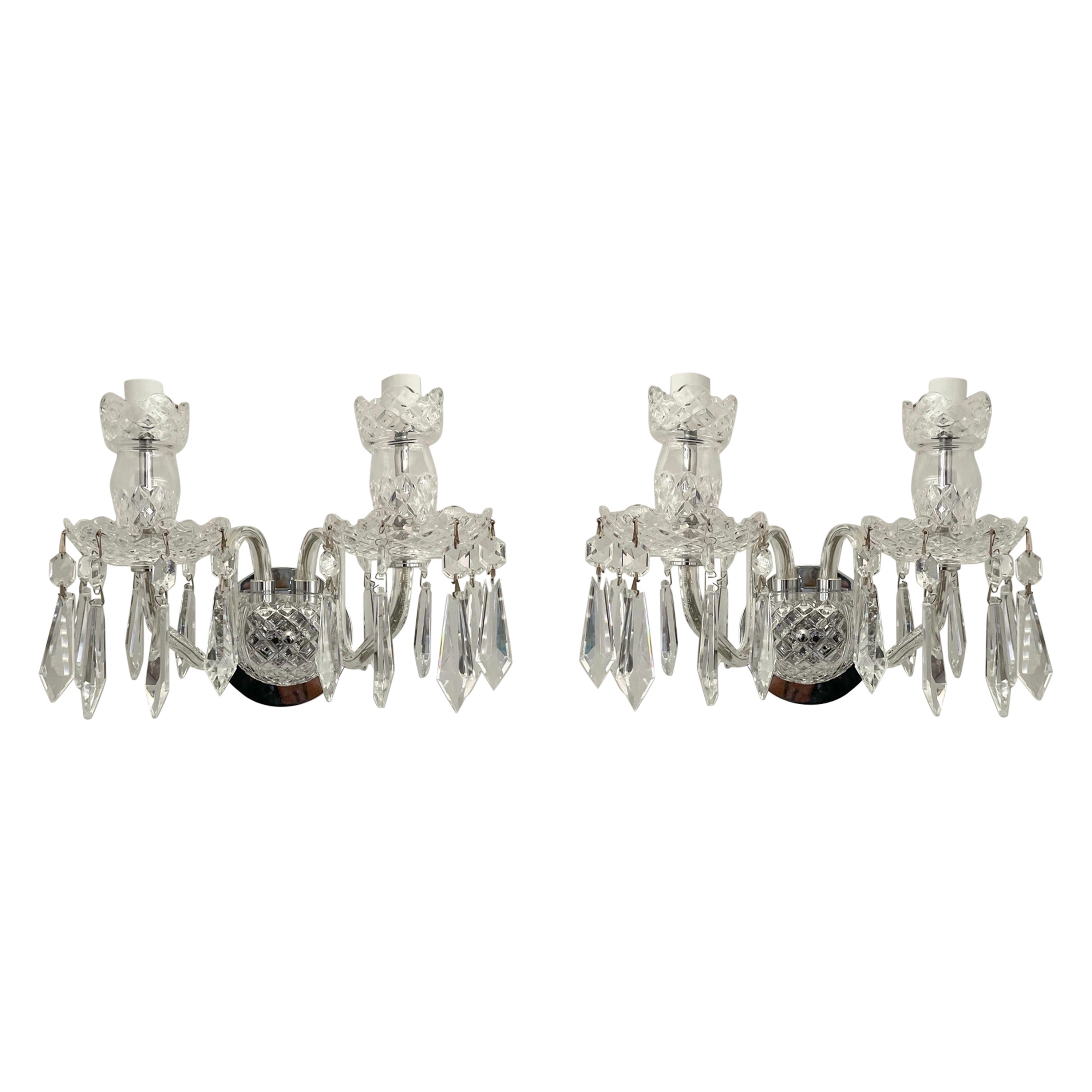 Pair of Waterford Avoca Sconces