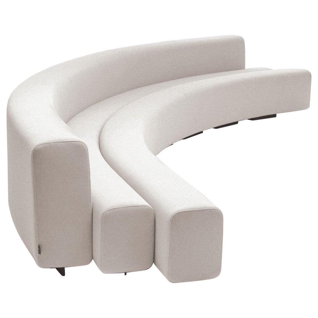 Osaka Shell White Flexible Curve Sofa 480cm by La Cividina For Sale