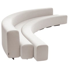 Osaka Shell White Flexible Curve Sofa 480cm by La Cividina