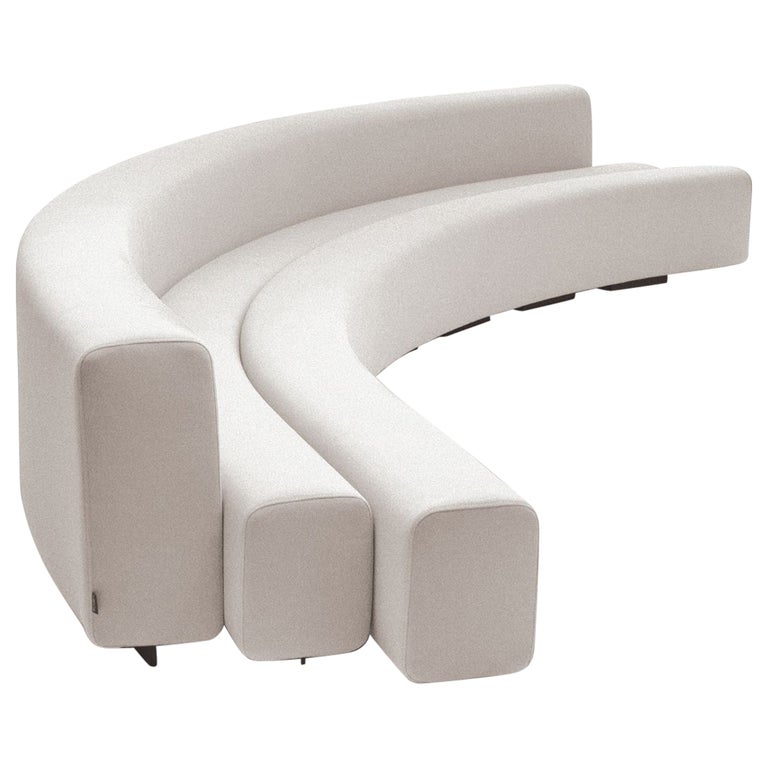 Osaka 280cm Shell White Flexible Curve Sofa By La Cividina For Sale at  1stDibs
