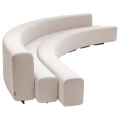 Flexibles, gebogenes Osaka Shell Sofa von La Cividina, weiß