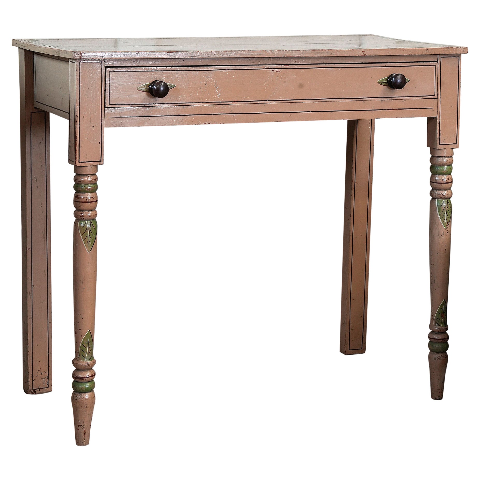 Regency black painted side table. at 1stDibs