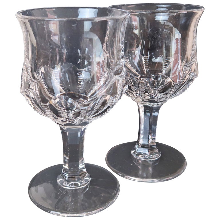 Pair of Antique Press Moulded Glass Rummers. English, 19th Century For ...