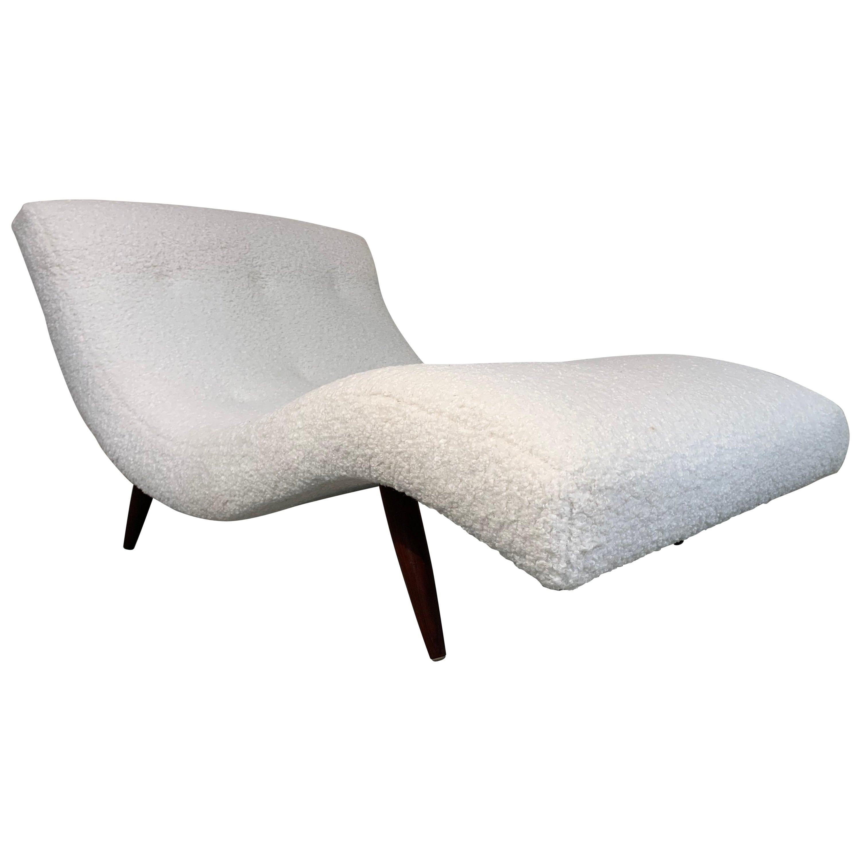 Adrian Pearsall for Craft Associates Double Wave Chaise in Fresh Boucle