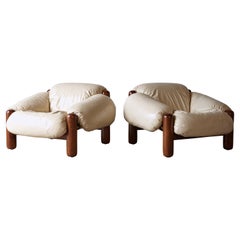 Pair of Rare Lounge Chairs, Italy, 1970s