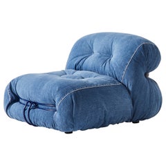 Limited Edition Soriana Denim Armchair by Afra & Tobia Scarpa for Cassina