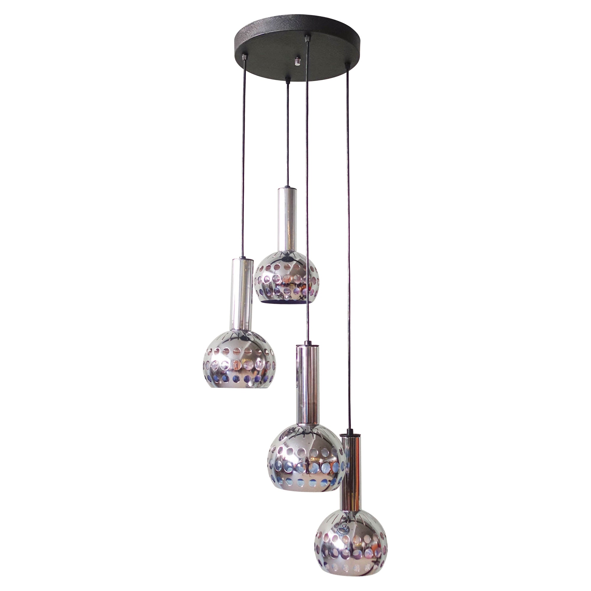 Cascade-Lampe mit sechs Lampenschirmen, Modell „Symphonie“, von Euroline, 1970er Jahre