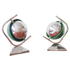 Pair of Grin Luz Space Age Eyeball Table Lamps by Luis Pérez de la Oliva, 1970's