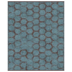 Nazmiyal Collection Honeycomb Design Modern Transitional Rug. 8 ft x 10 ft