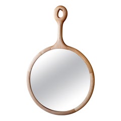 Large Round Maple Hanging Sophia Wall Mirror