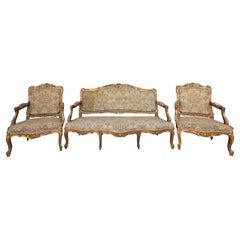 Early 20th Century French Louis XV Style Giltwood and Tapestry Salon Suite