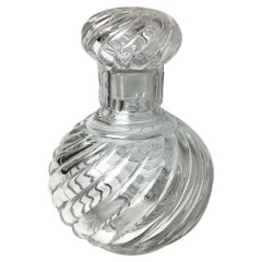 Early Baccarat Crystal Swirl Perfume or Cologne Bottle