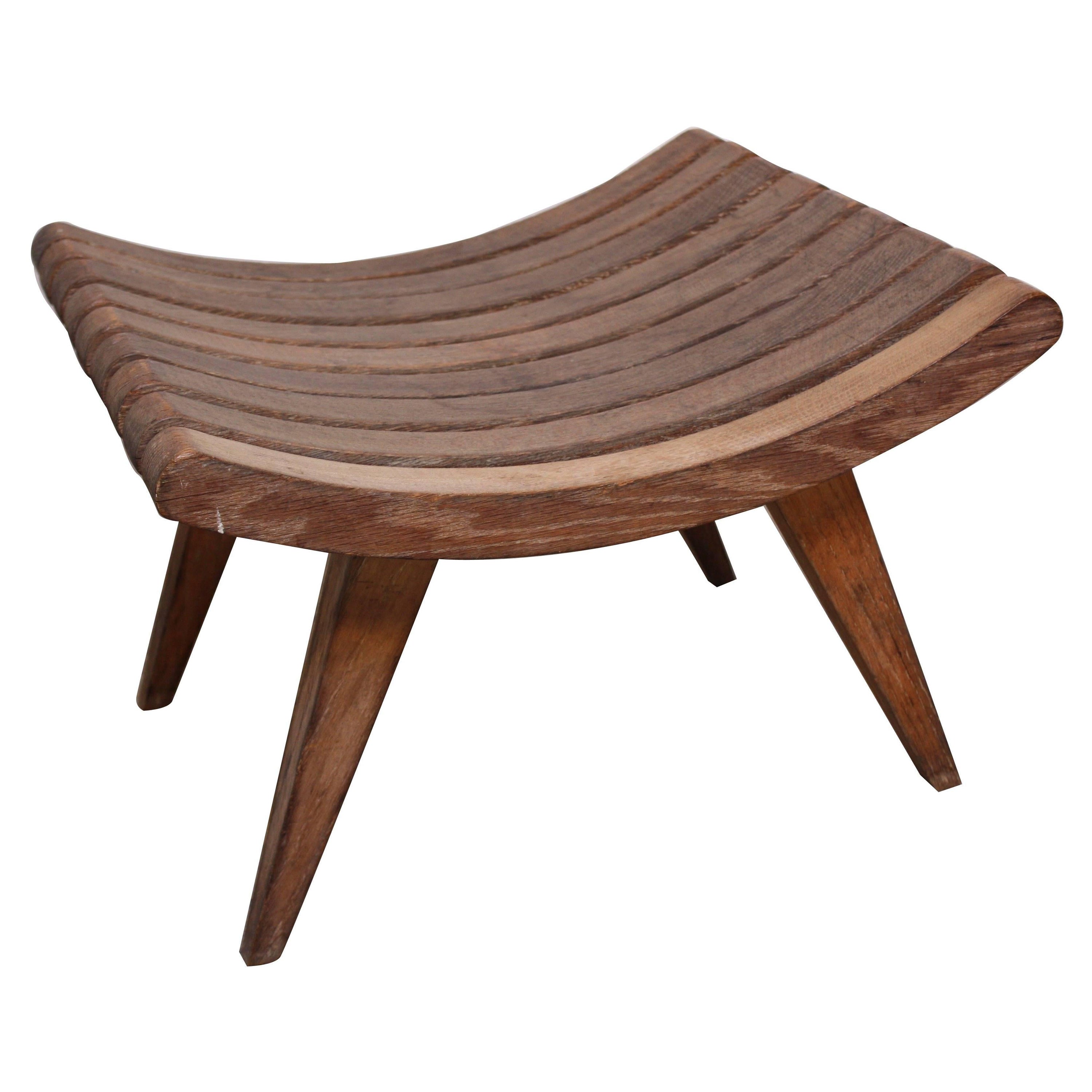 Oak Bench by Edward Durell Stone for Fulbright Furniture For Sale