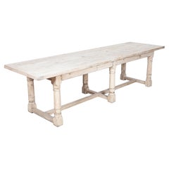 Monumental English Bleached Pine Refectory Table