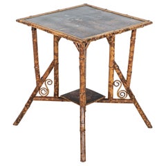 19th C English Bamboo Side Table