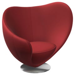Mon Cœur Swivel Armchair Red by La Cividina